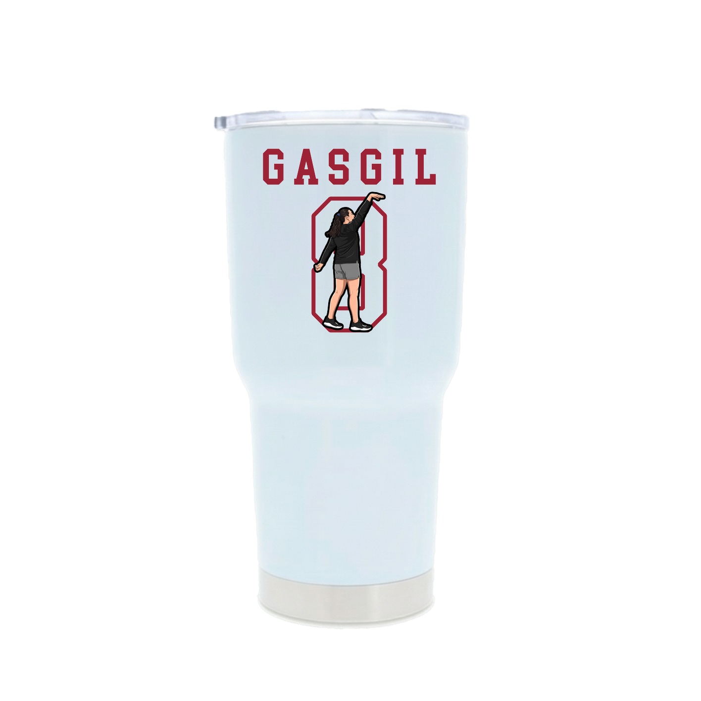 30oz Stainless Steel Tumbler — Shirsey in White