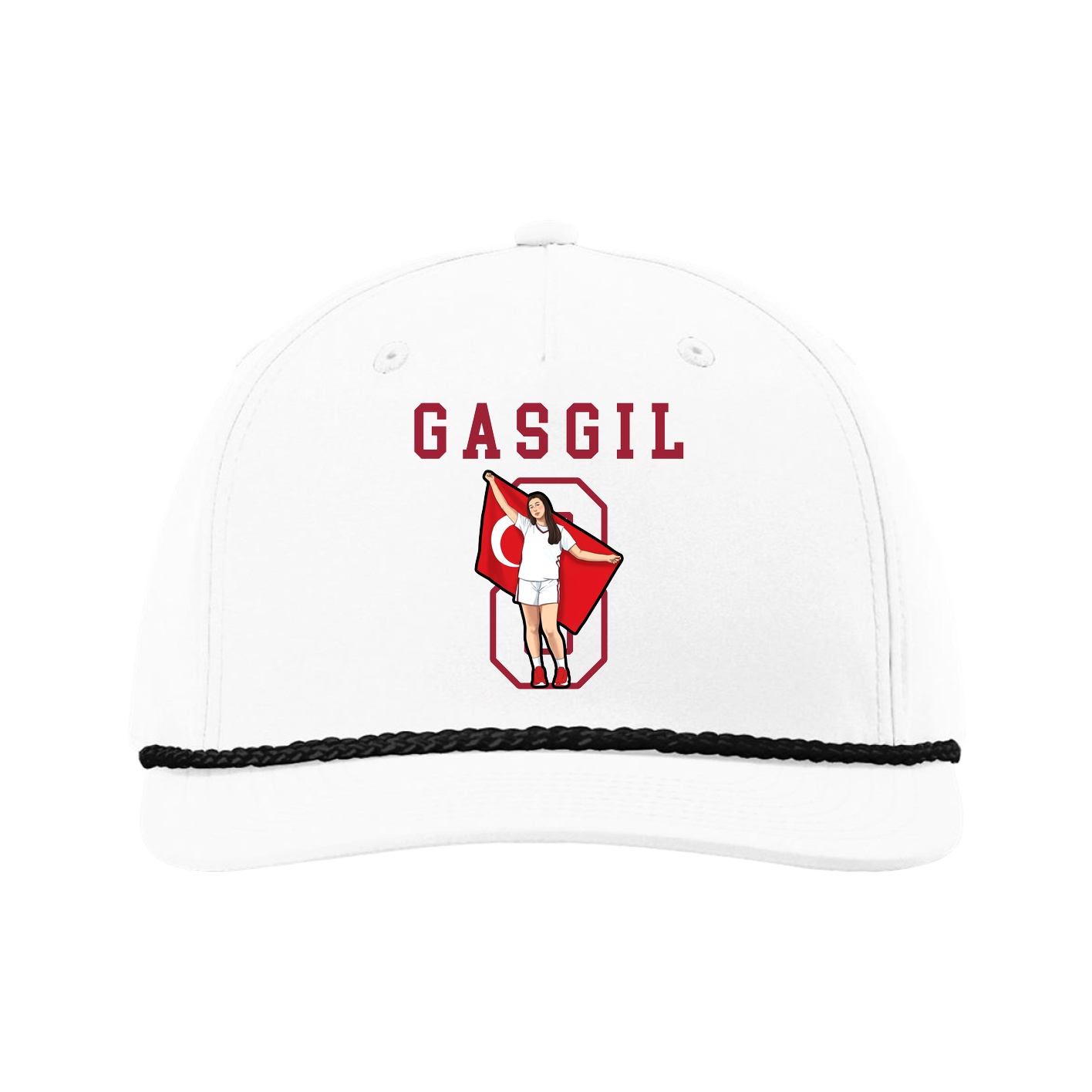 Five-Panel Classic Rope Cap — Shirsey in White