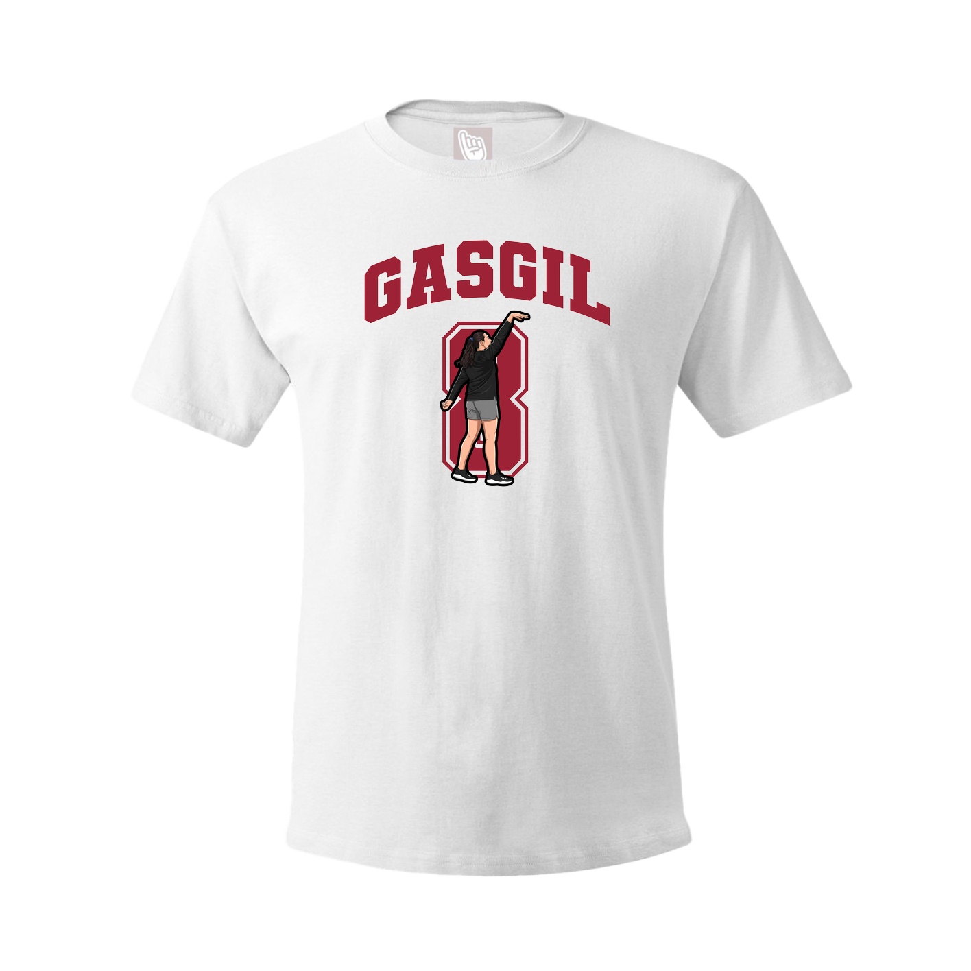 Youth Tee — Number in White