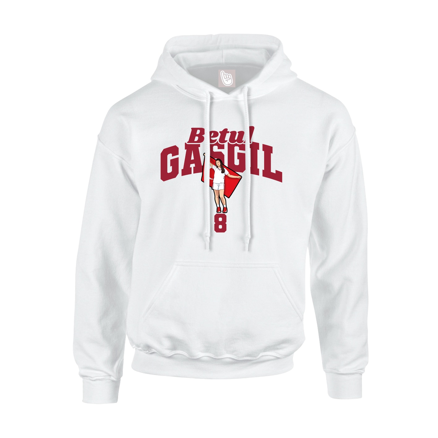 Youth Hoodie — Signature Arch in White