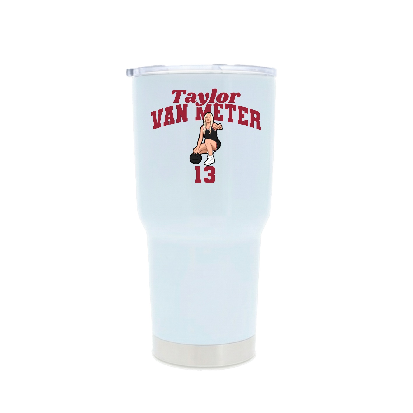 30oz Stainless Steel Tumbler — Signature Arch in White