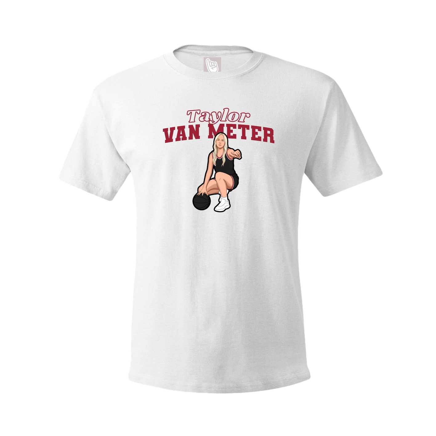 Youth Tee — Name Arch in White