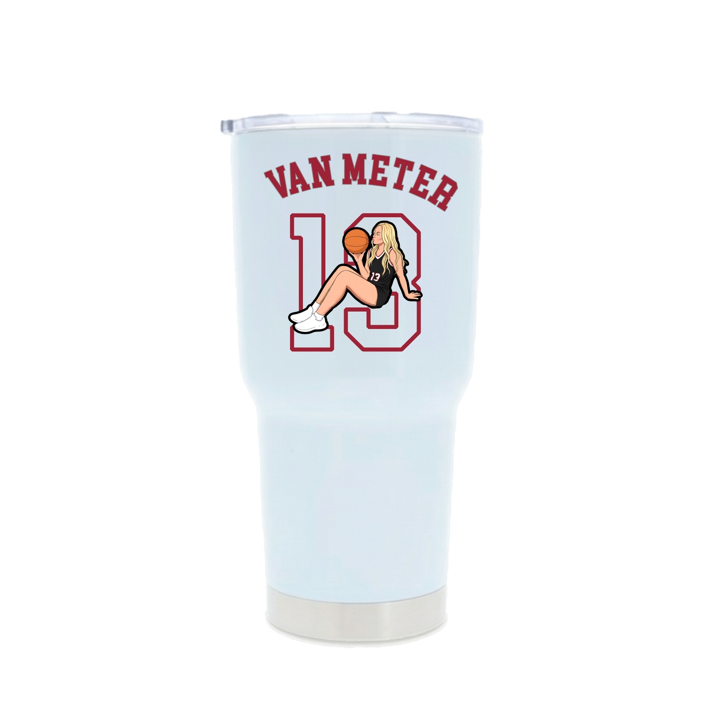 30oz Stainless Steel Tumbler — Shirsey Arch in White