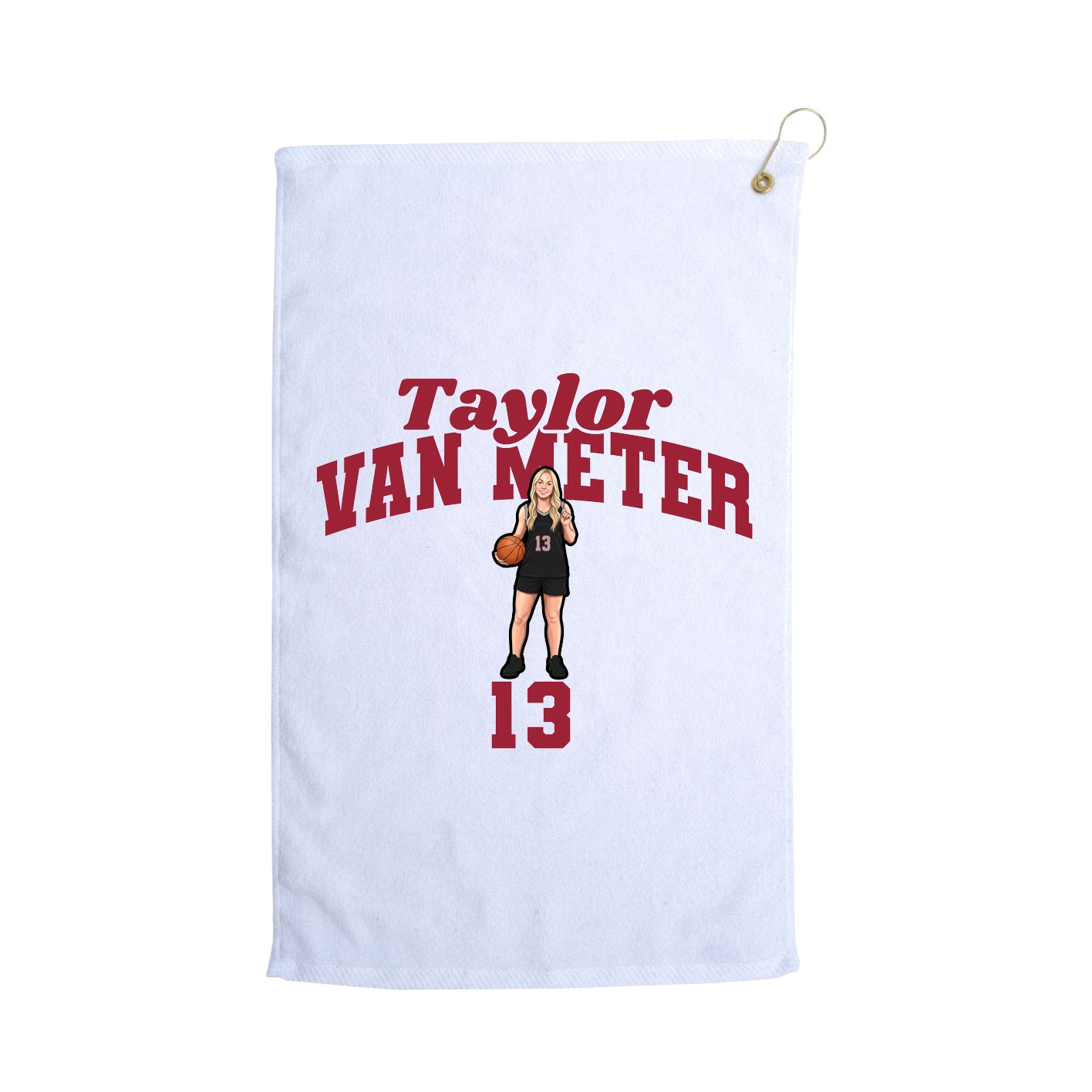 Golf Towel — Signature Arch in White