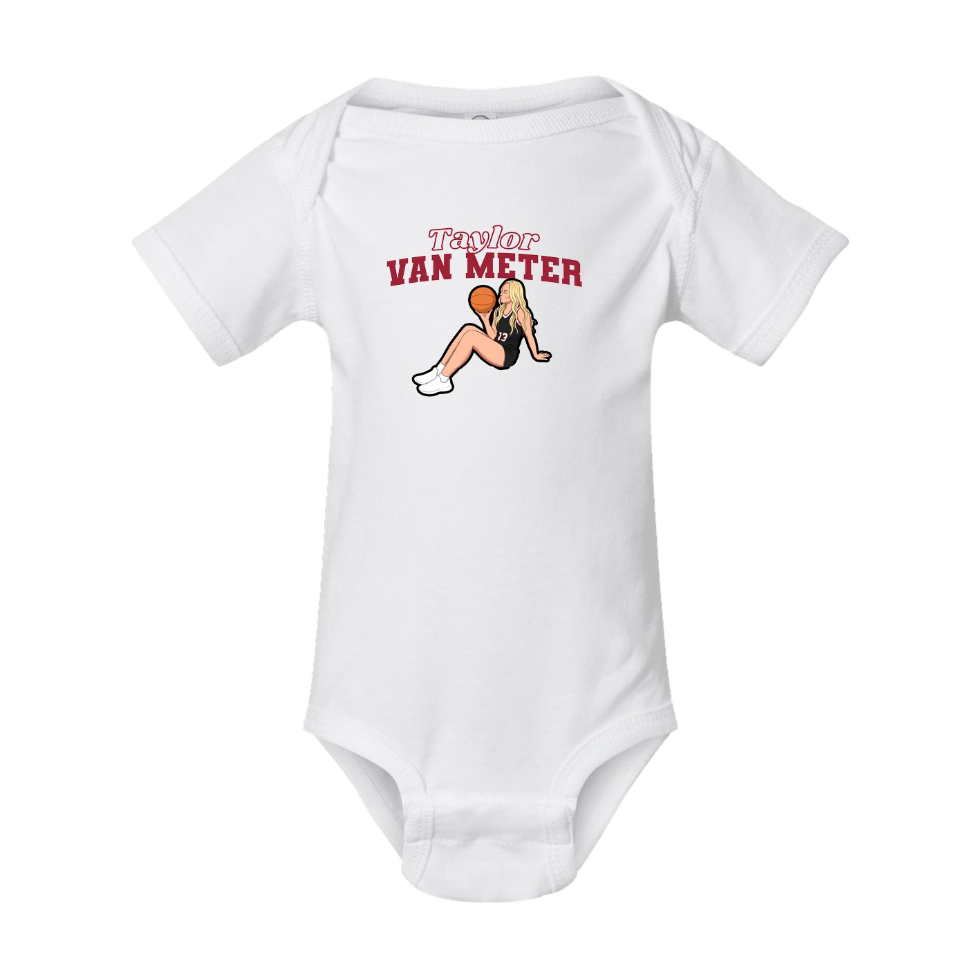 Baby Onesie — Name Arch in White