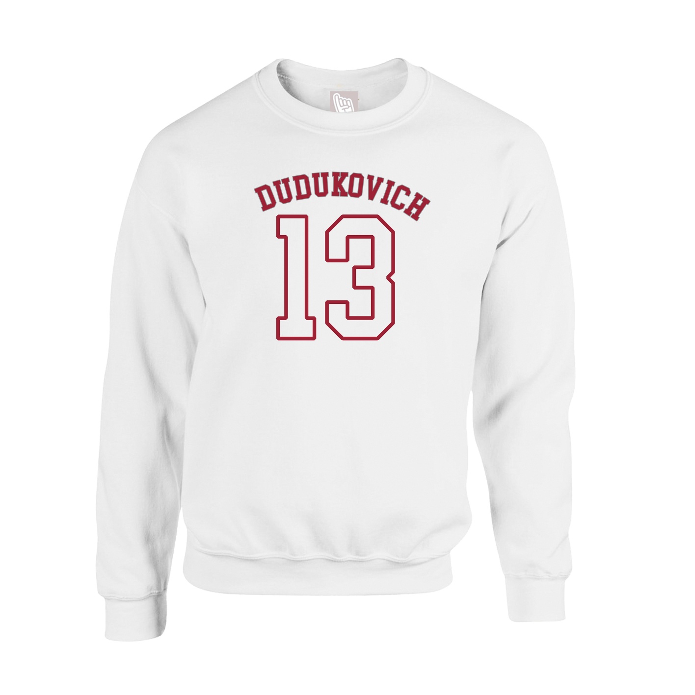 Fleece Crew — Shirsey Arch in White