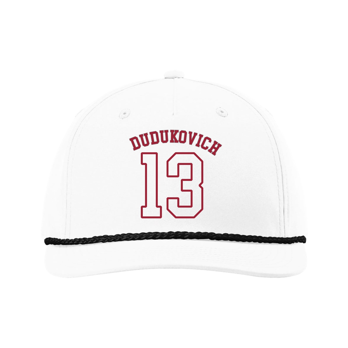 Five-Panel Classic Rope Cap — Shirsey Arch in White