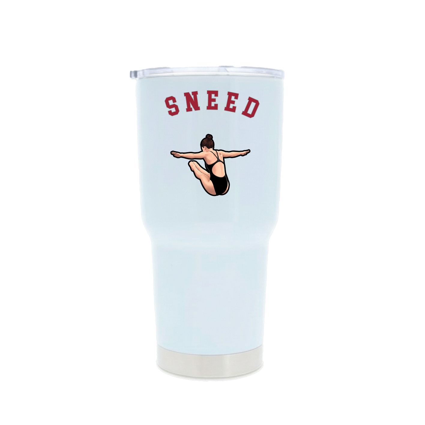 30oz Stainless Steel Tumbler — Shirsey Arch in White