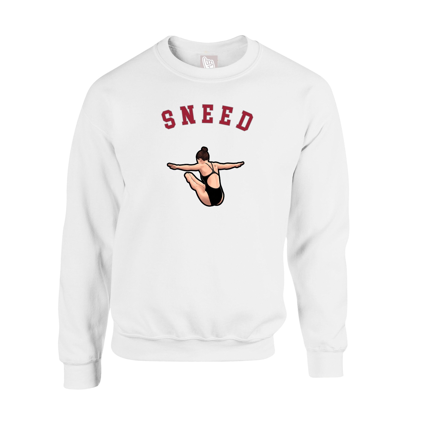 Fleece Crew — Shirsey Arch in White
