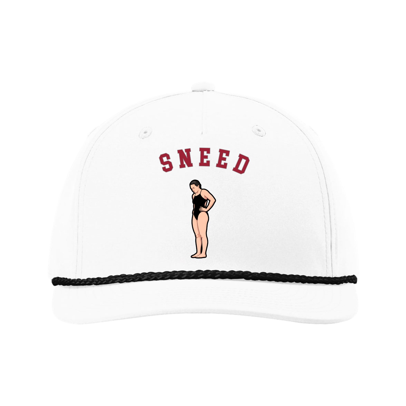 Five-Panel Classic Rope Cap — Shirsey Arch in White