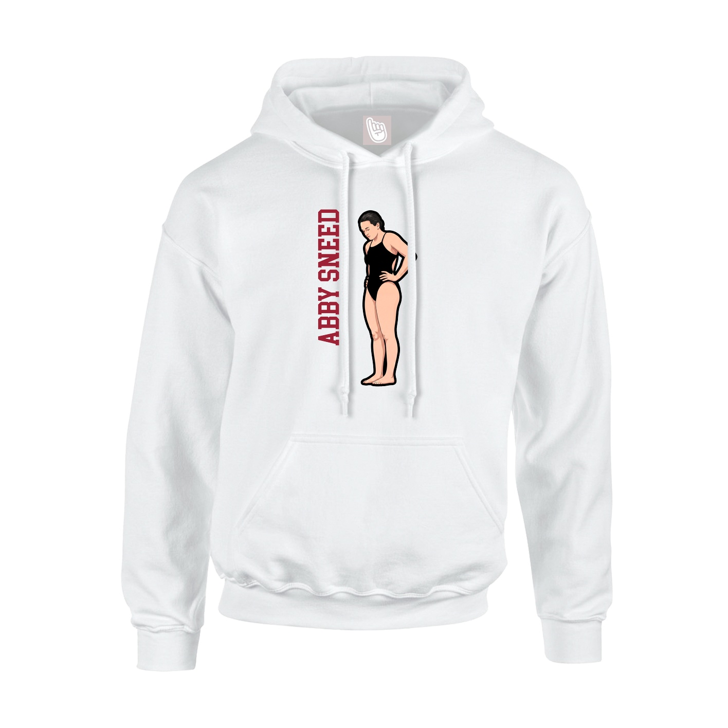 Hoodie — Name Vertical in White