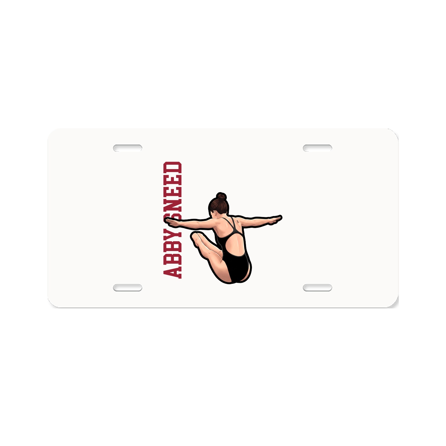 License Plate — Name Vertical in Classic