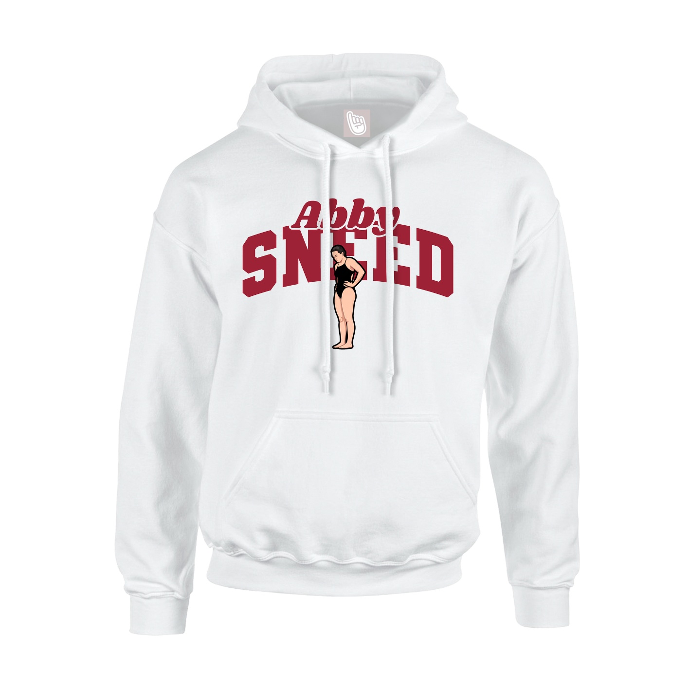 Youth Hoodie — Signature Arch in White