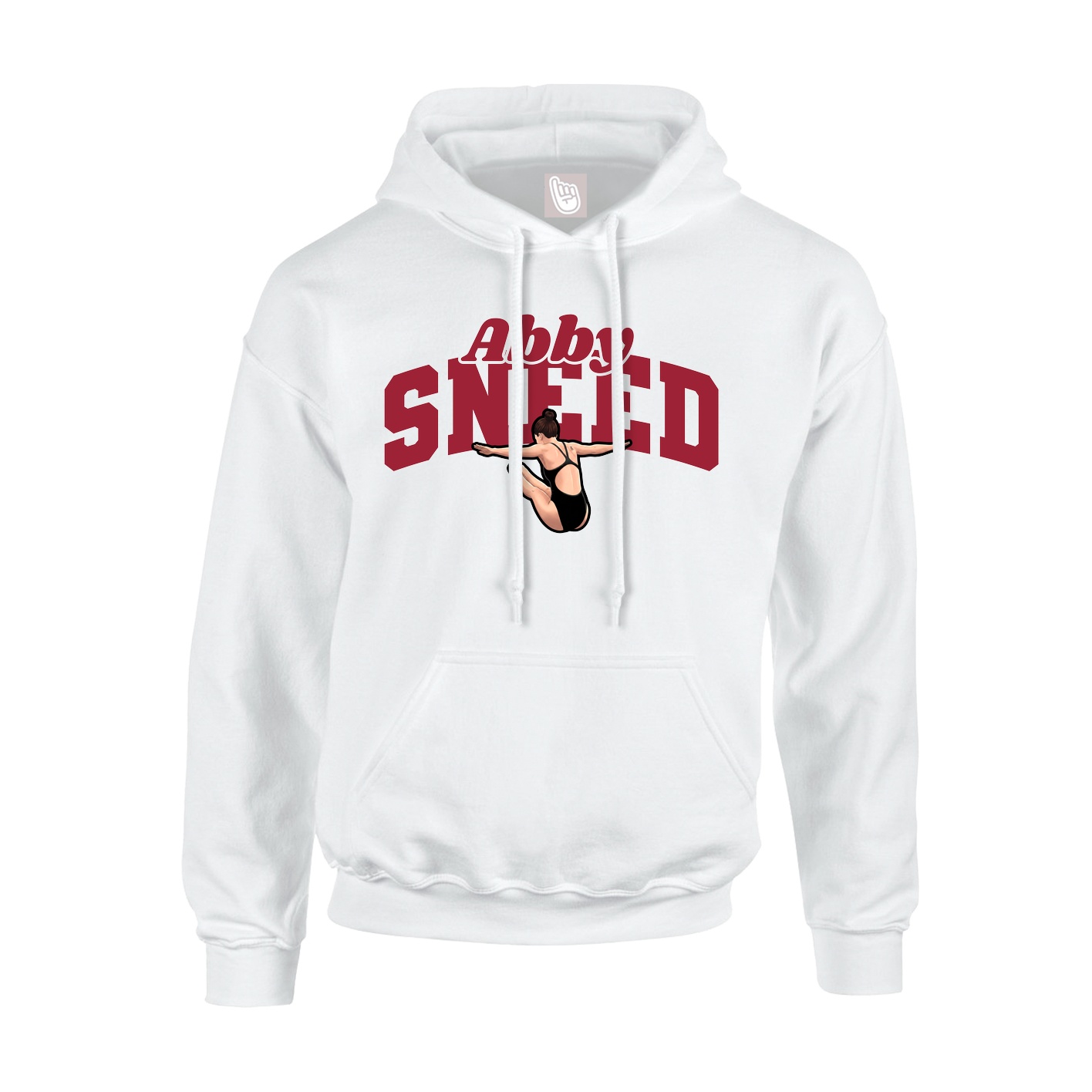 Youth Hoodie — Signature Arch in White