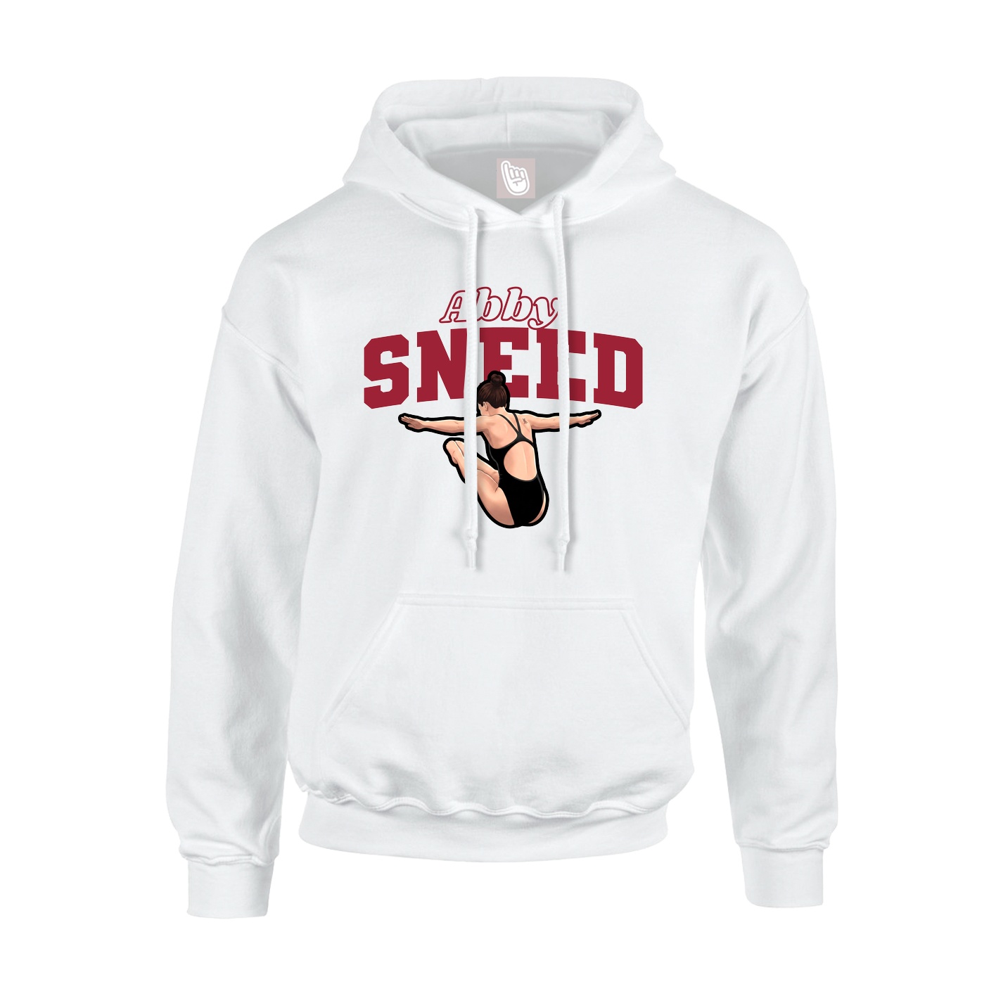 Hoodie — Name Arch in White