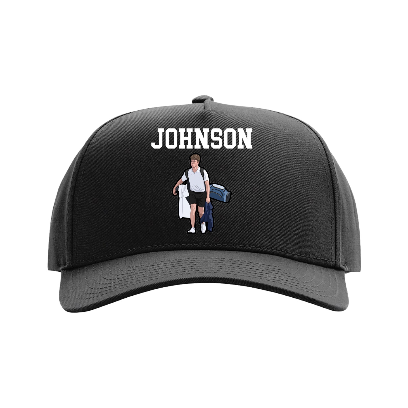 Full Fabric Five-Panel Champ Cap — Shirsey in Black