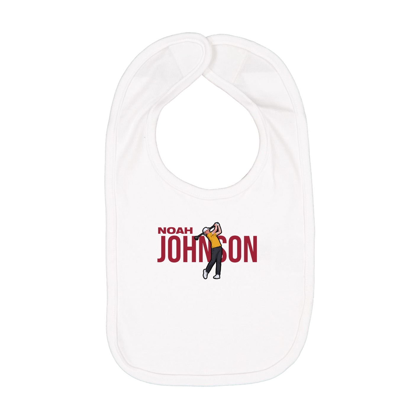 Infant Bib — Player Name in White