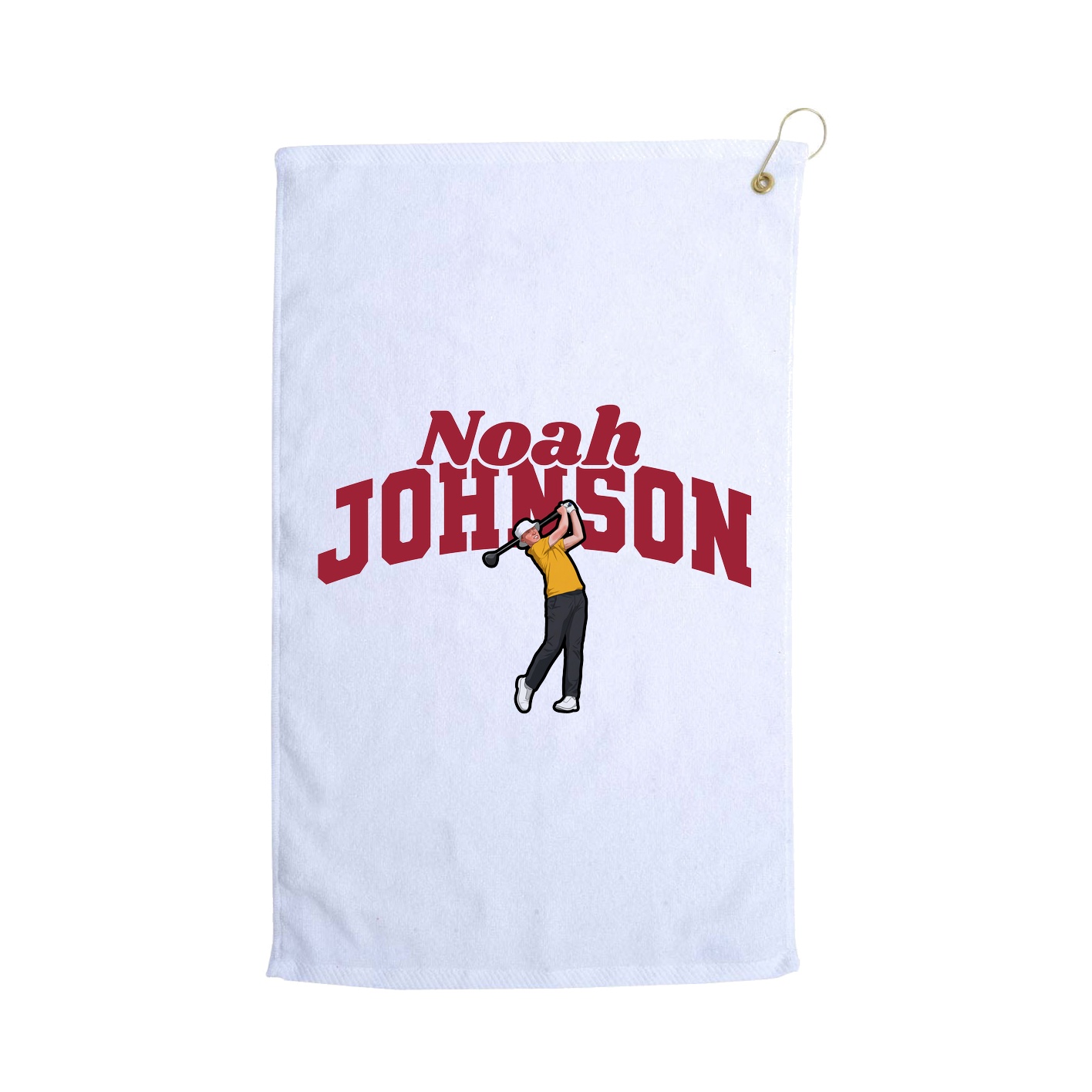 Golf Towel — Signature Arch in White