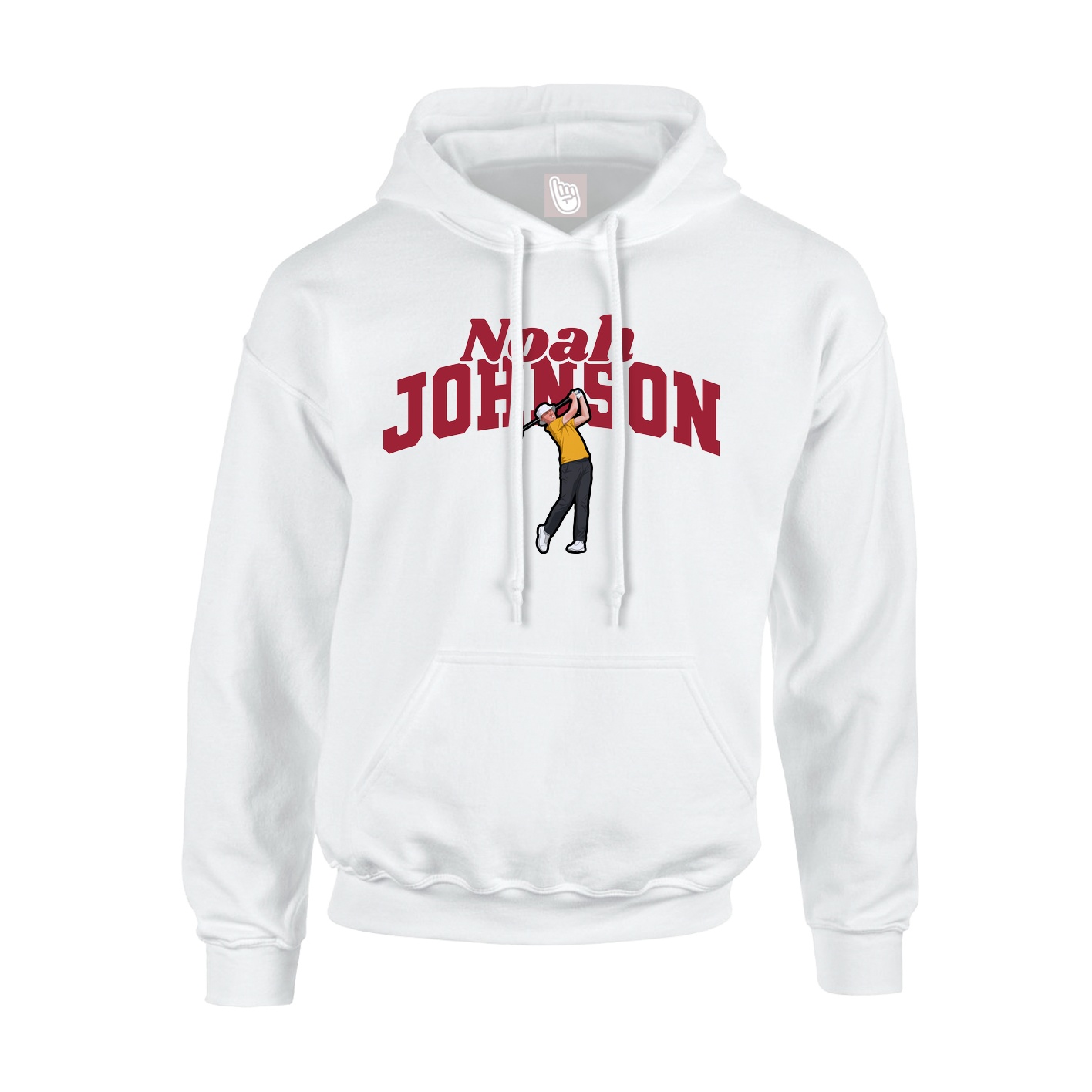 Youth Hoodie — Signature Arch in White