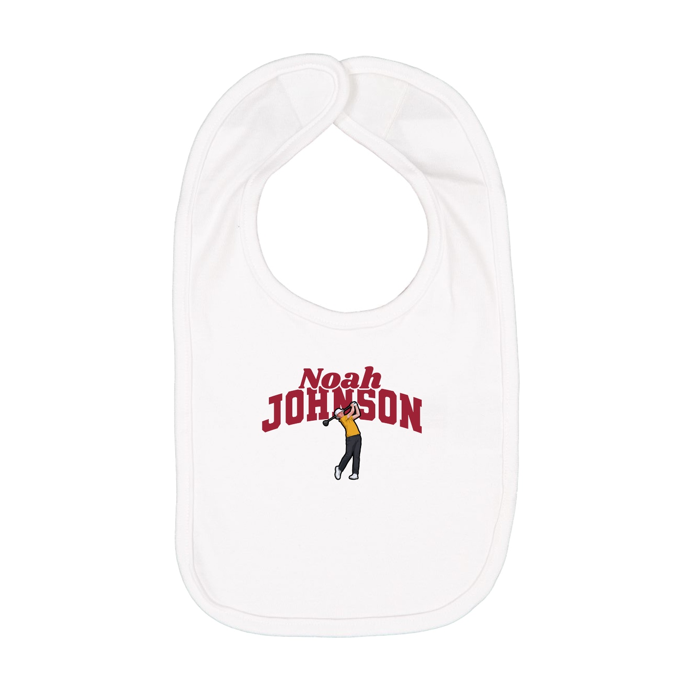 Infant Bib — Signature Arch in White