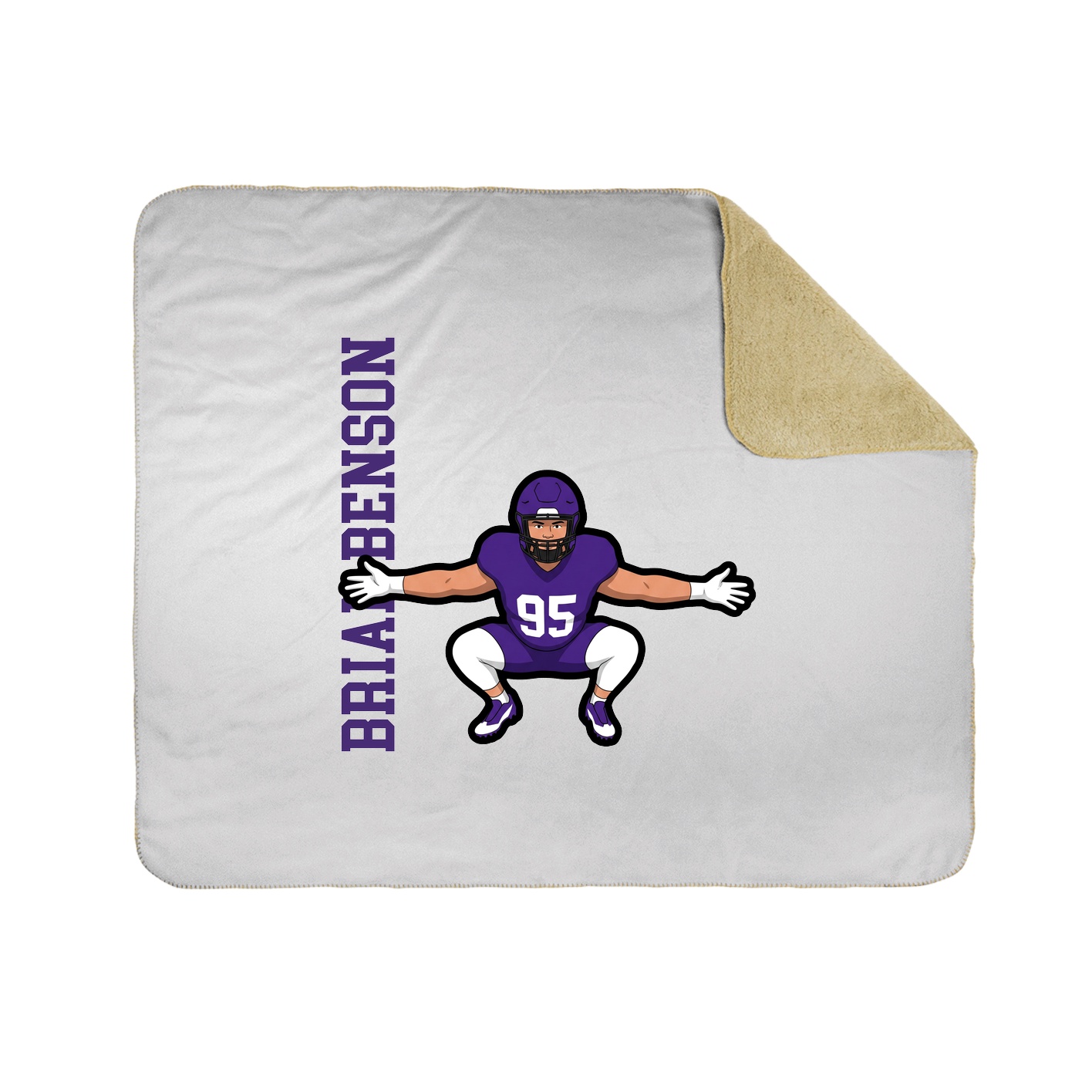 50x60 Sherpa Lined Throw Blanket