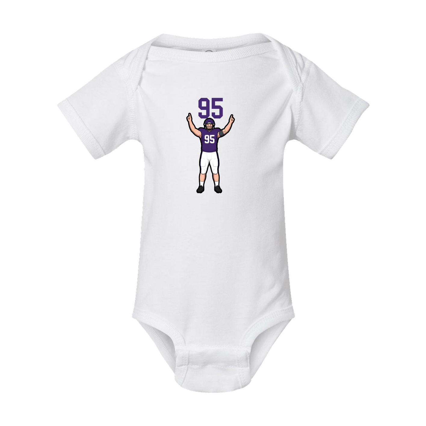 Baby Onesie — Number Top in White