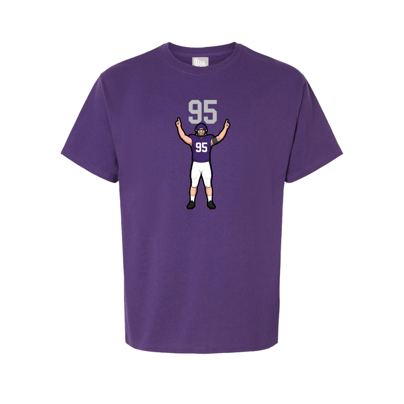 Youth Tee — Number Top in Purple