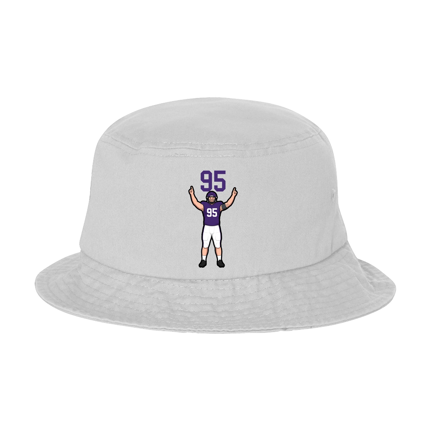 Bucket Cap — Number Top in White