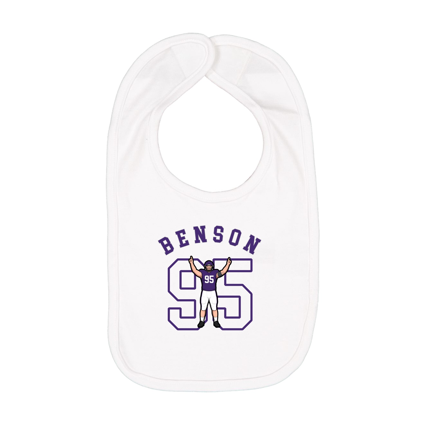 Infant Bib — Shirsey Arch in White