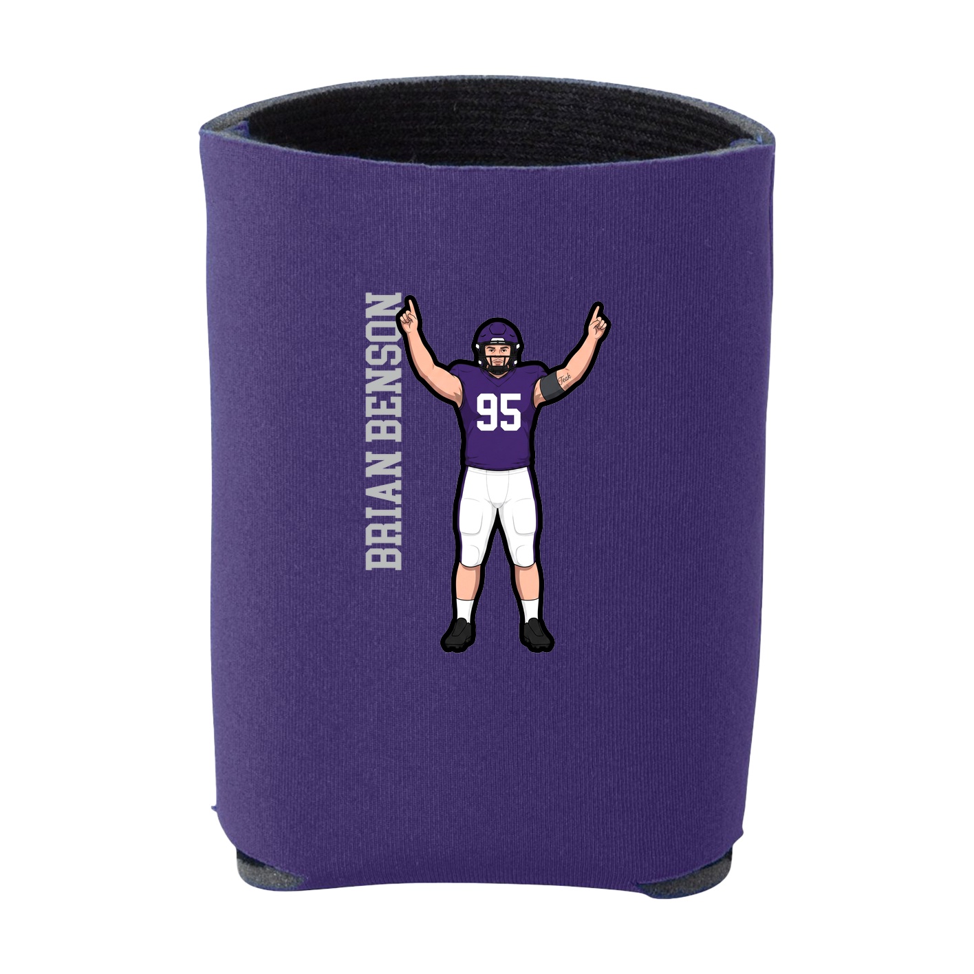 Can Holder — Name Vertical in Purple