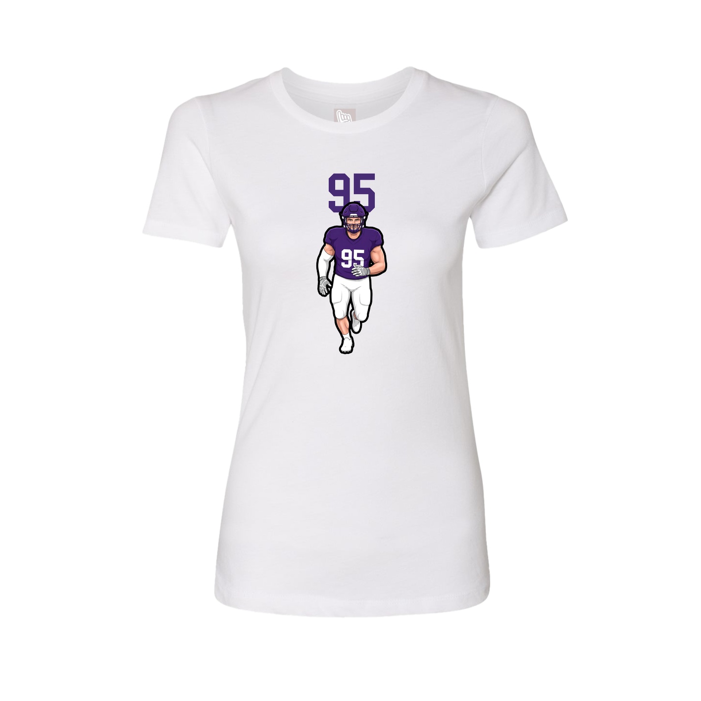 Womens Tee — Number Top in White