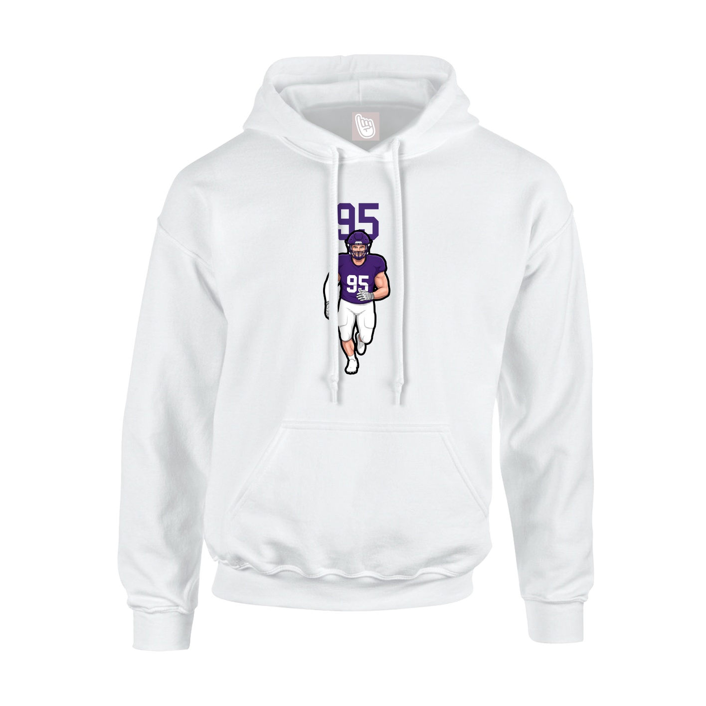 Hoodie — Number Top in White