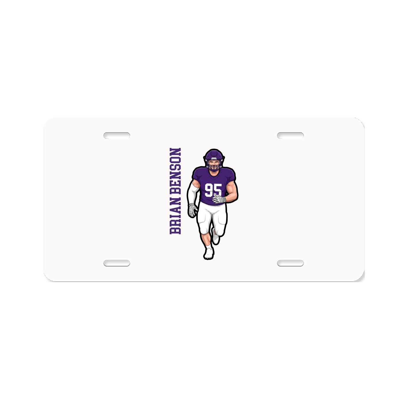 License Plate — Name Vertical in Classic