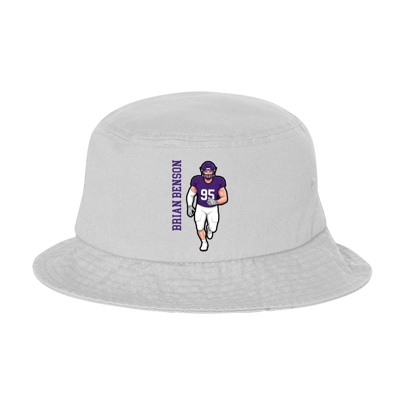 Bucket Cap — Name Vertical in White