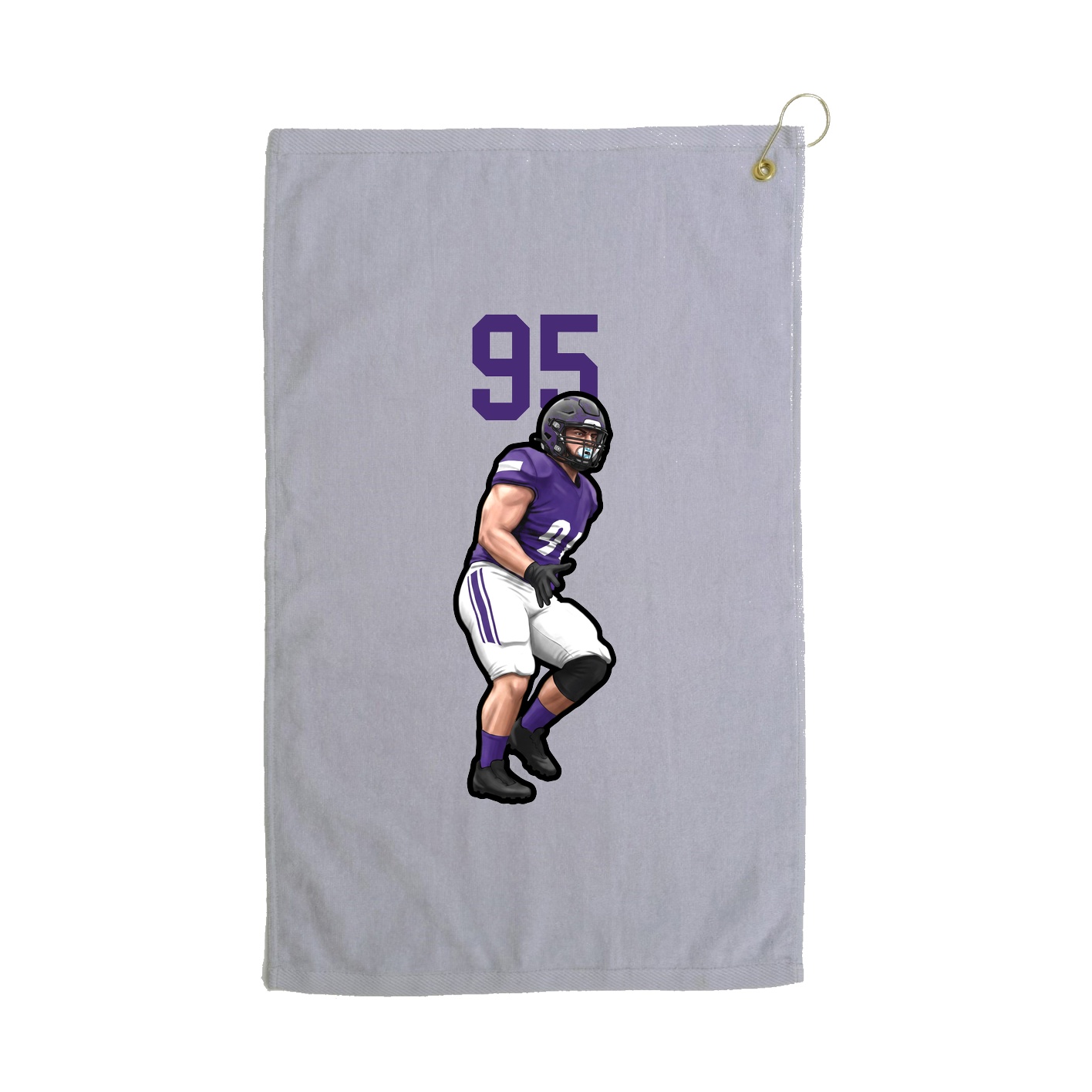 Golf Towel — Number Top in Grey