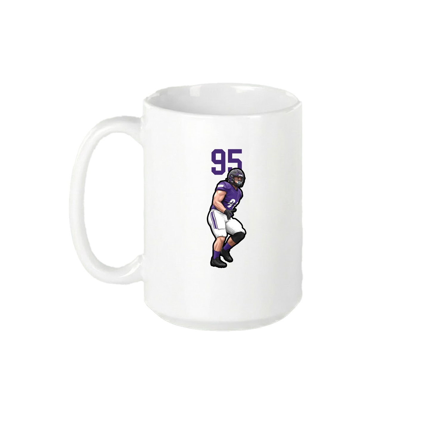 15oz Coffee Mug — Number Top in White