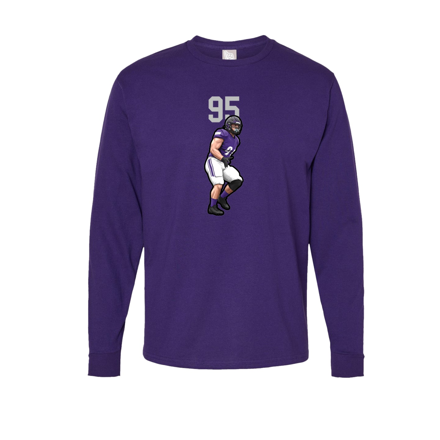 Long Sleeve Tee — Number Top in Purple