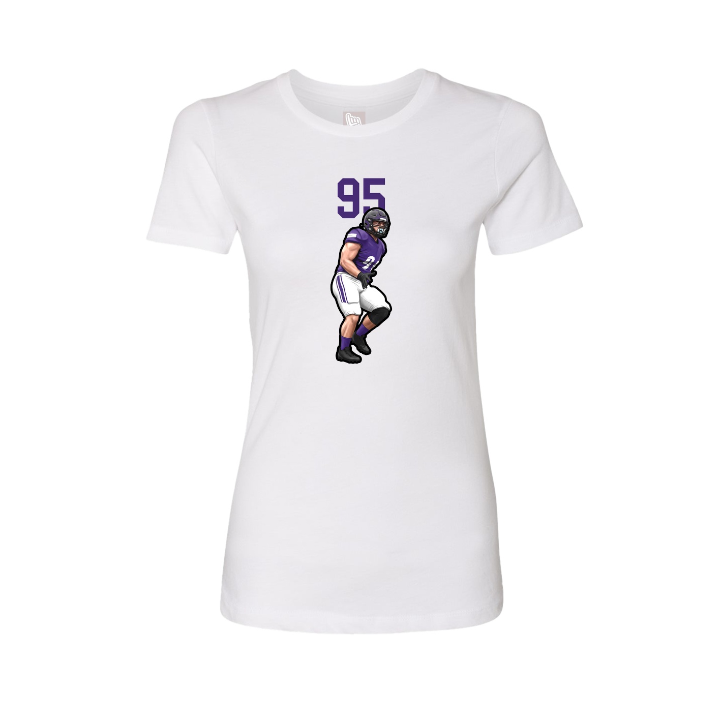 Womens Tee — Number Top in White