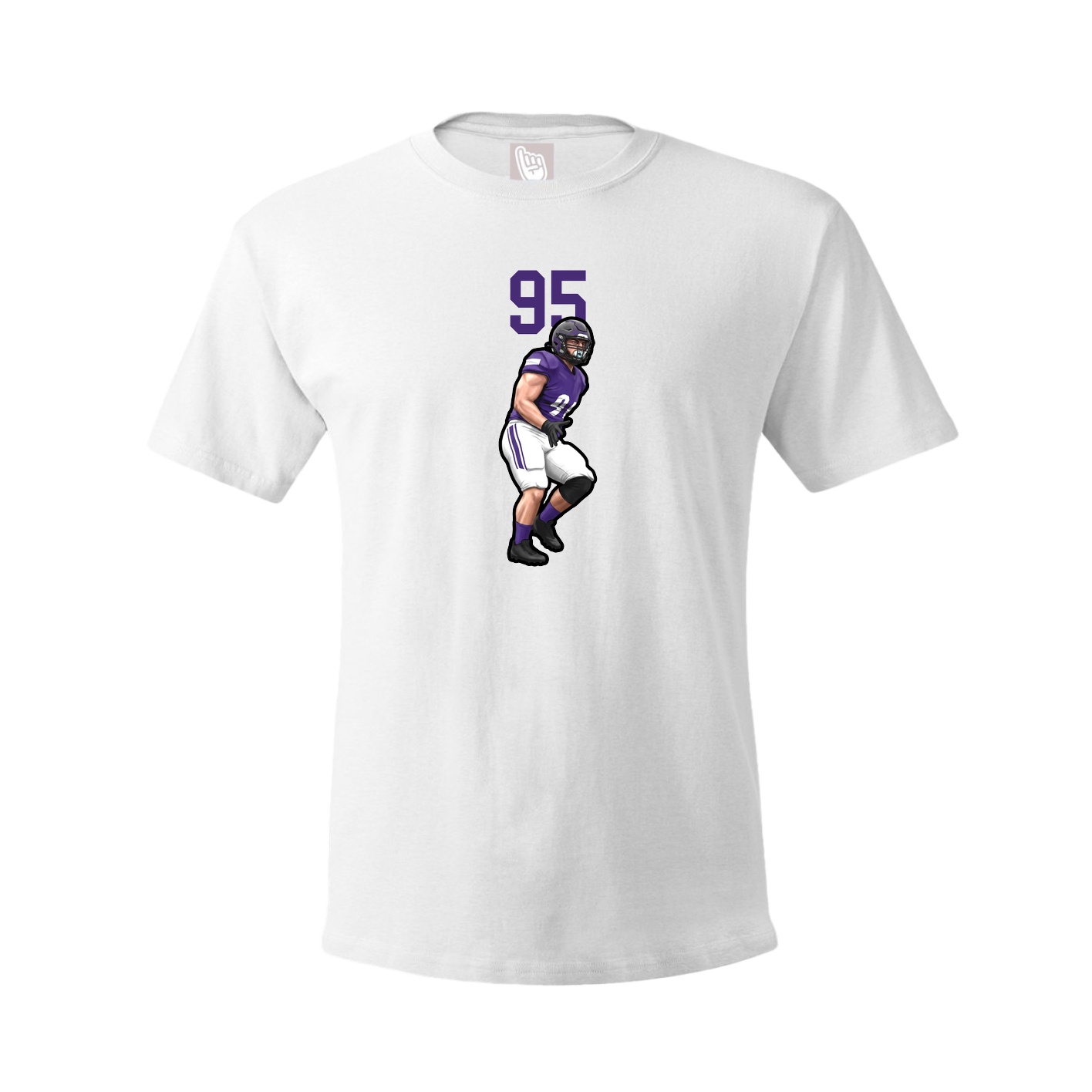 Youth Tee — Number Top in White