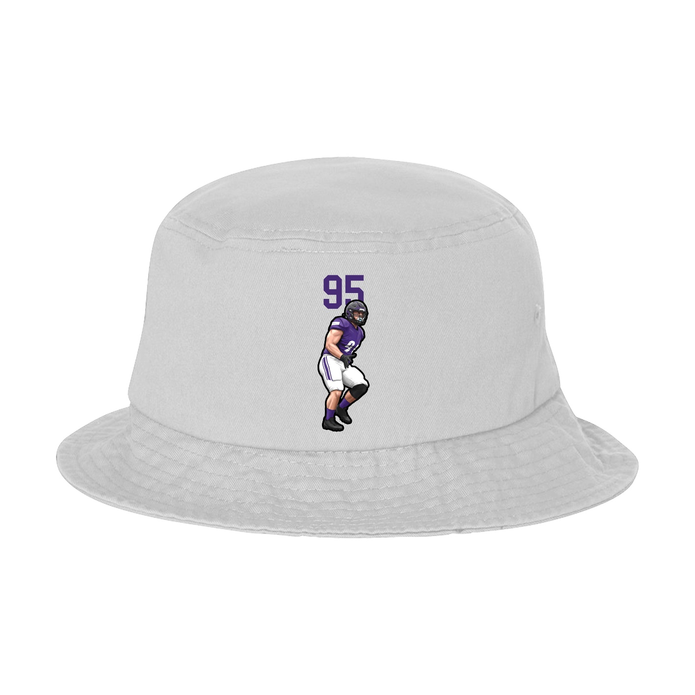 Bucket Cap — Number Top in White