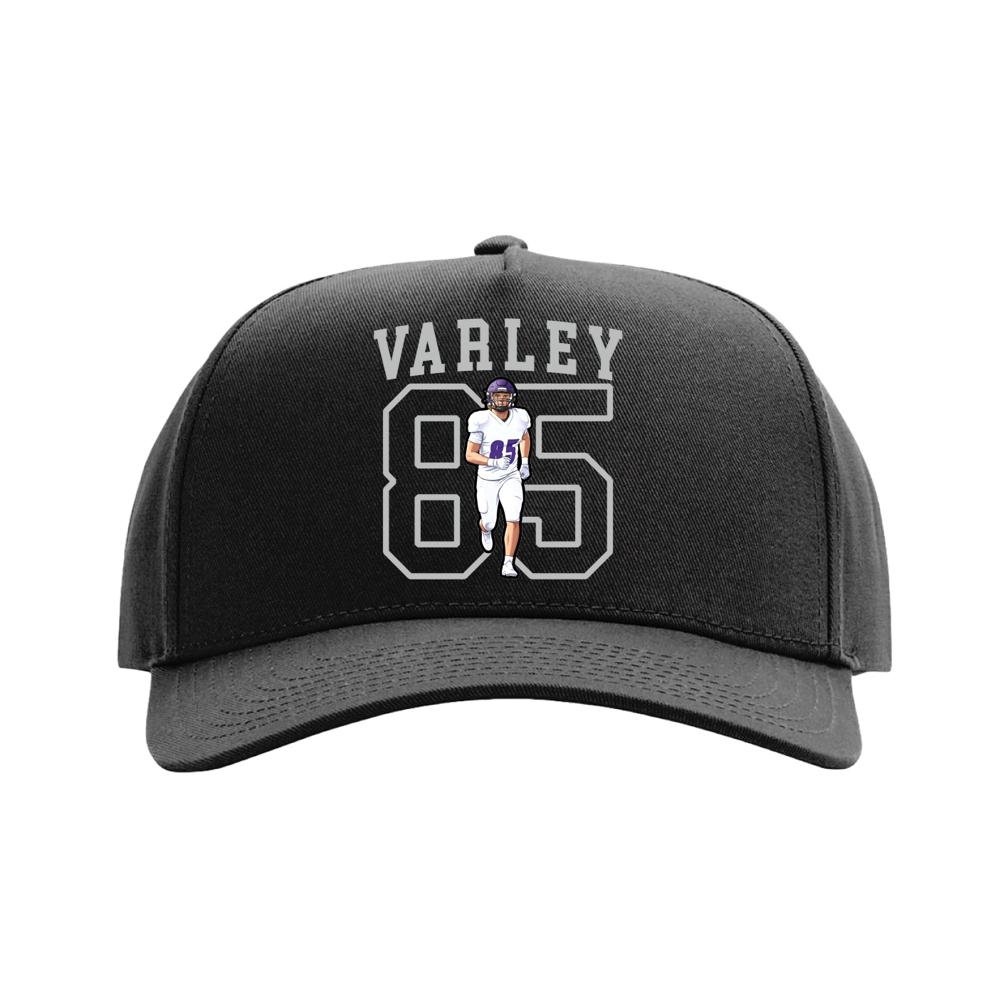 Full Fabric Five-Panel Champ Cap — Shirsey in Black
