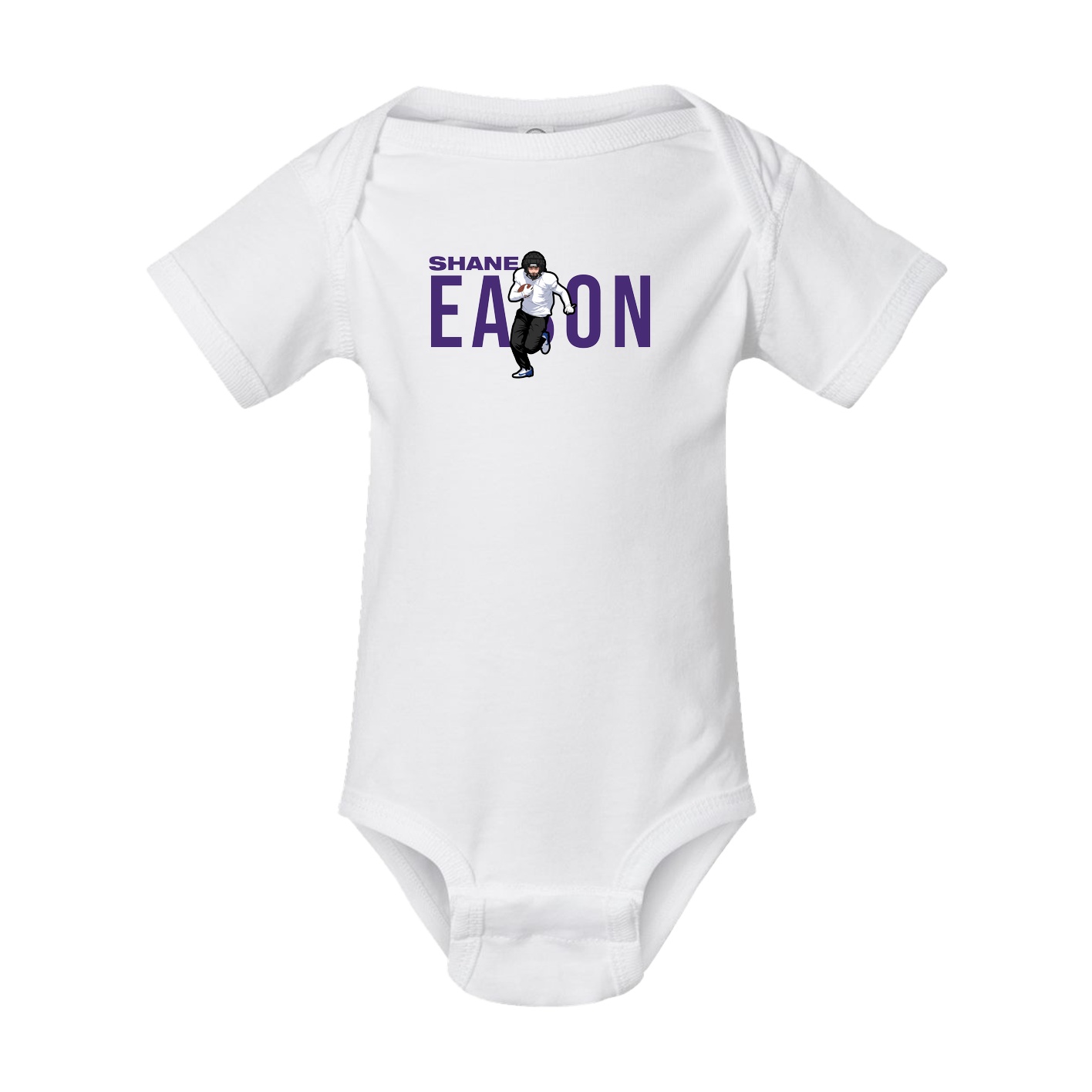 Baby Onesie — Player Name in White
