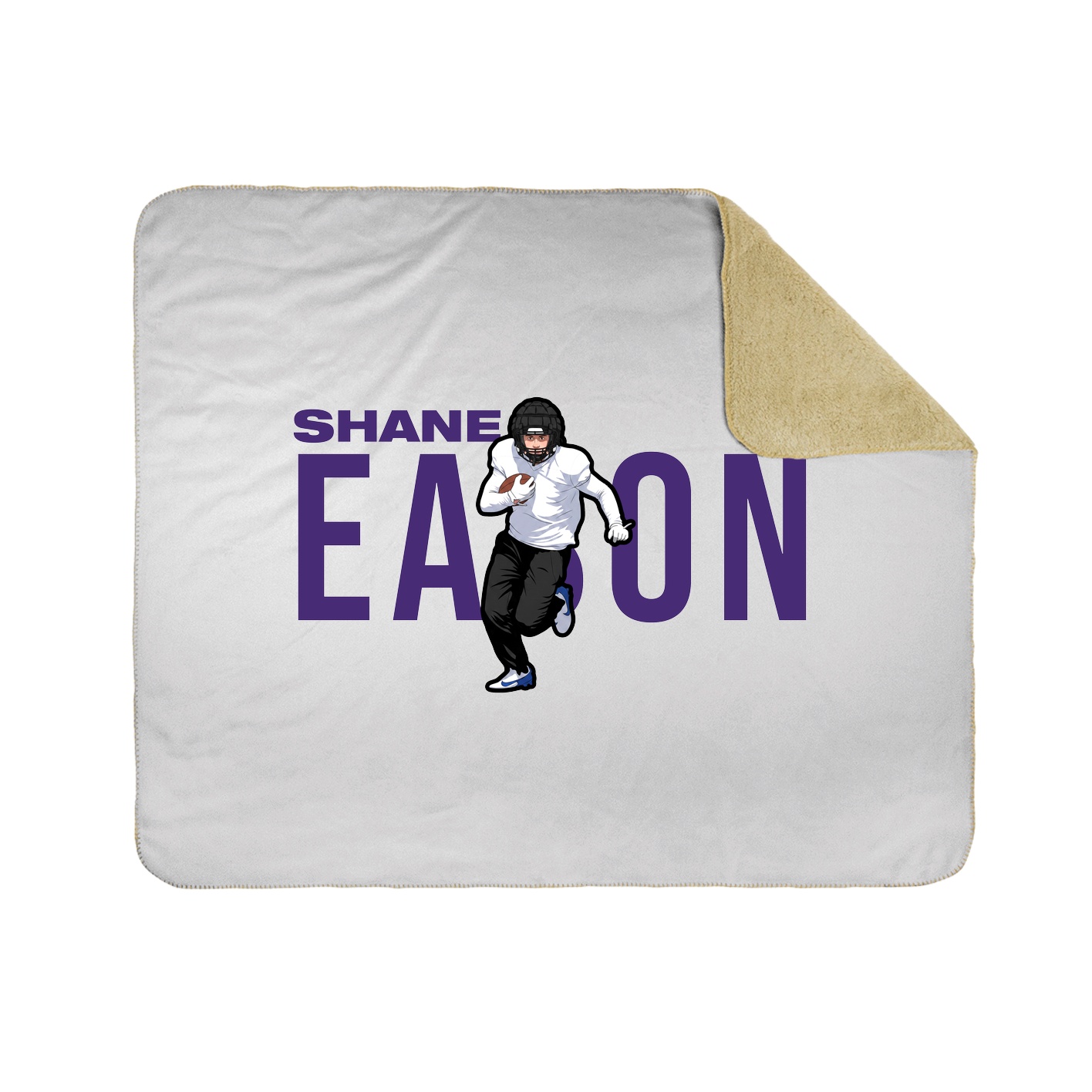 Throw Blanket — Player Name in White