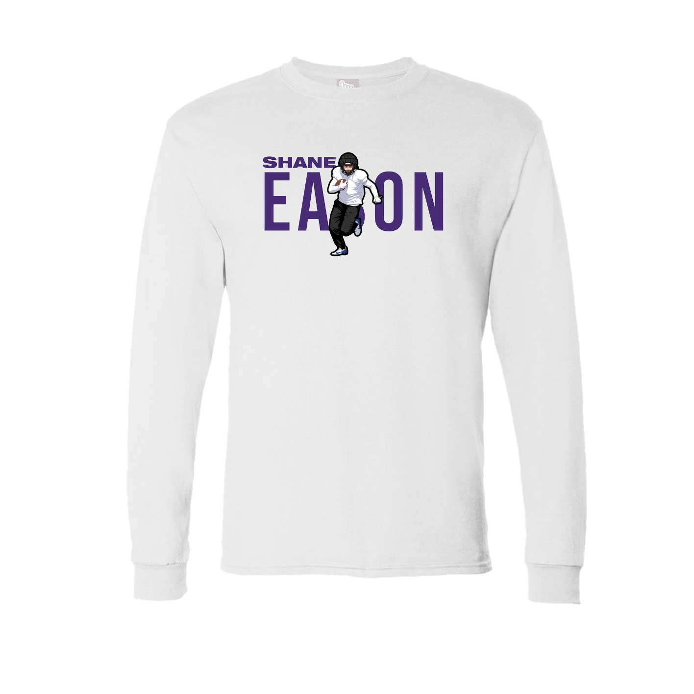 Long Sleeve Tee — Player Name in White