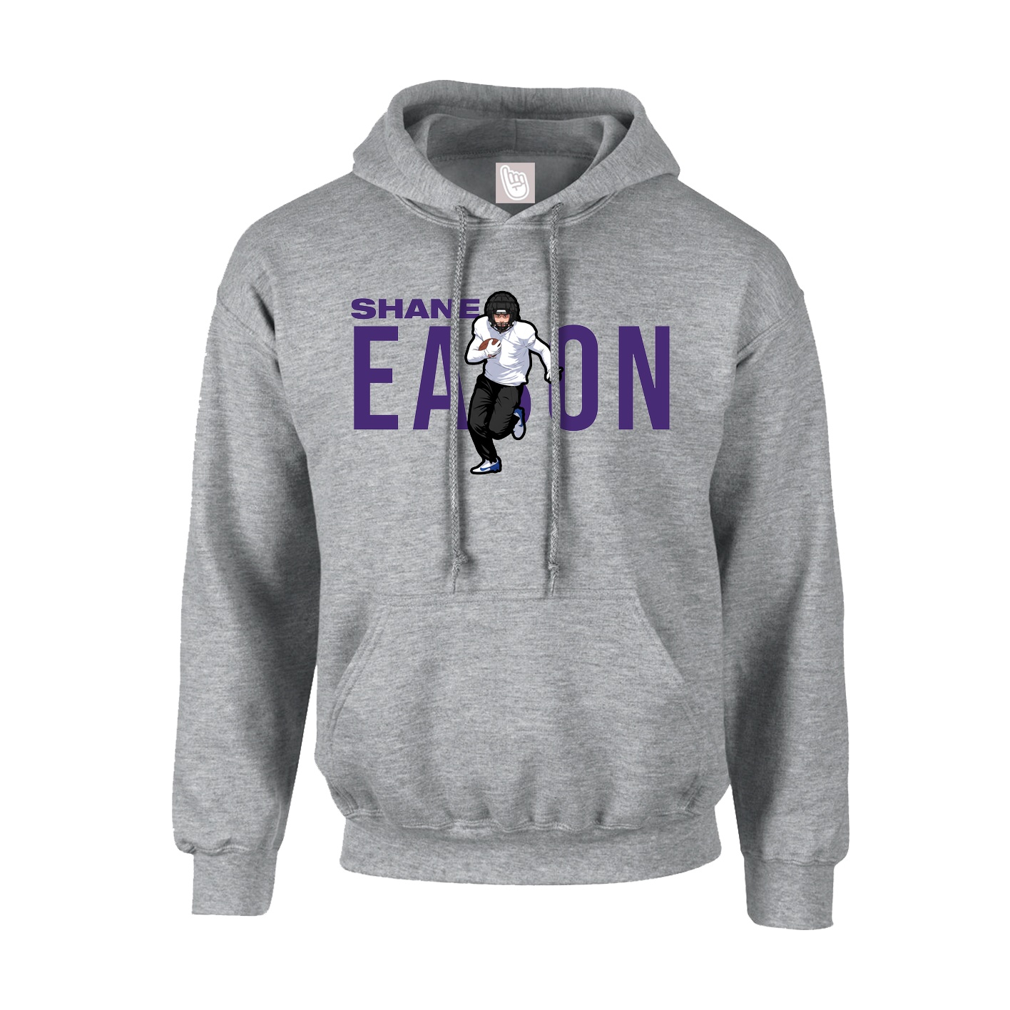 Hoodie — Player Name in Grey