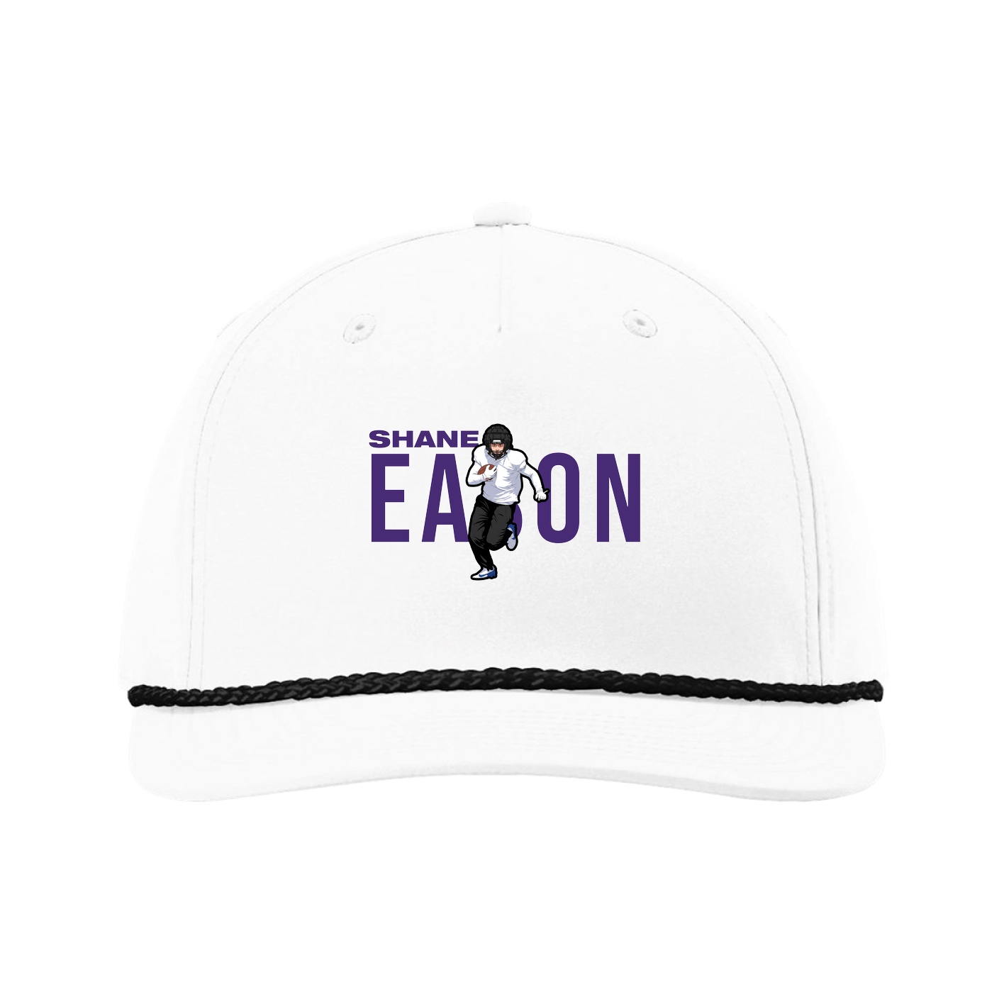 Five-Panel Classic Rope Cap — Player Name in White