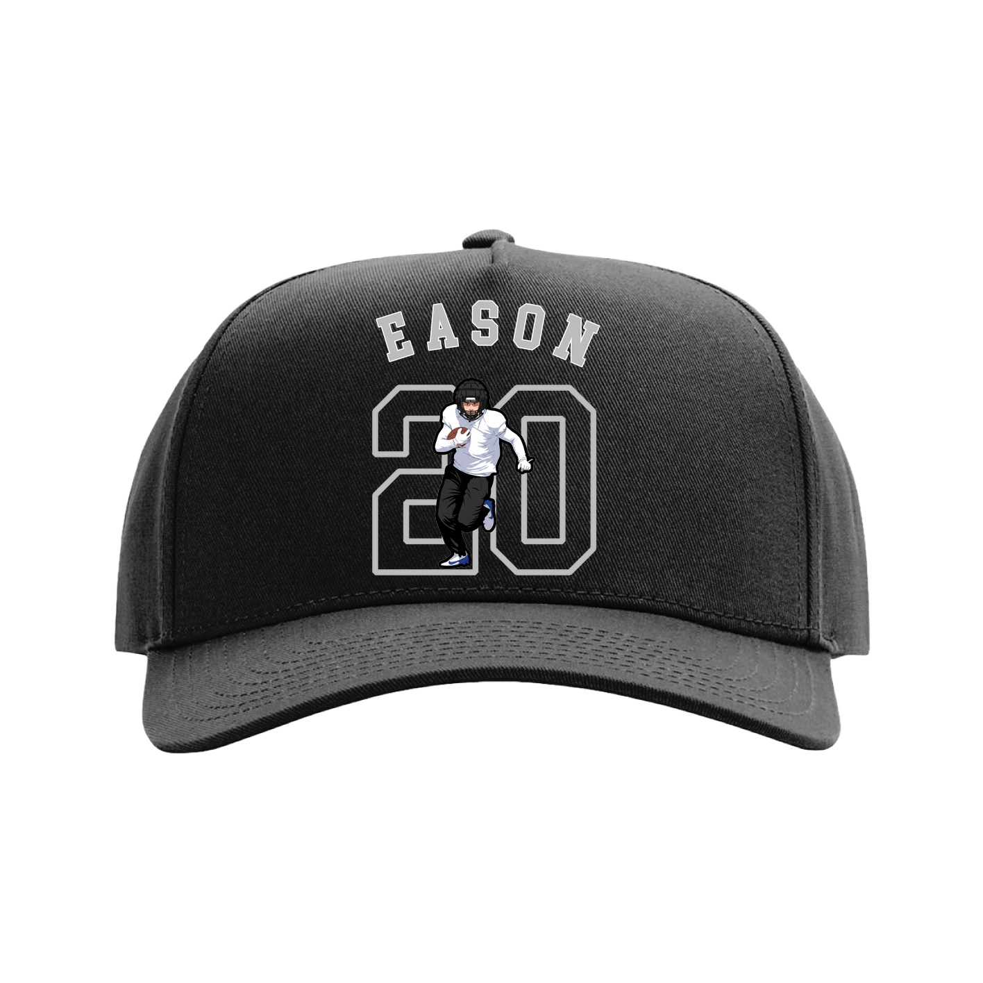 Full Fabric Five-Panel Champ Cap — Shirsey Arch in Black