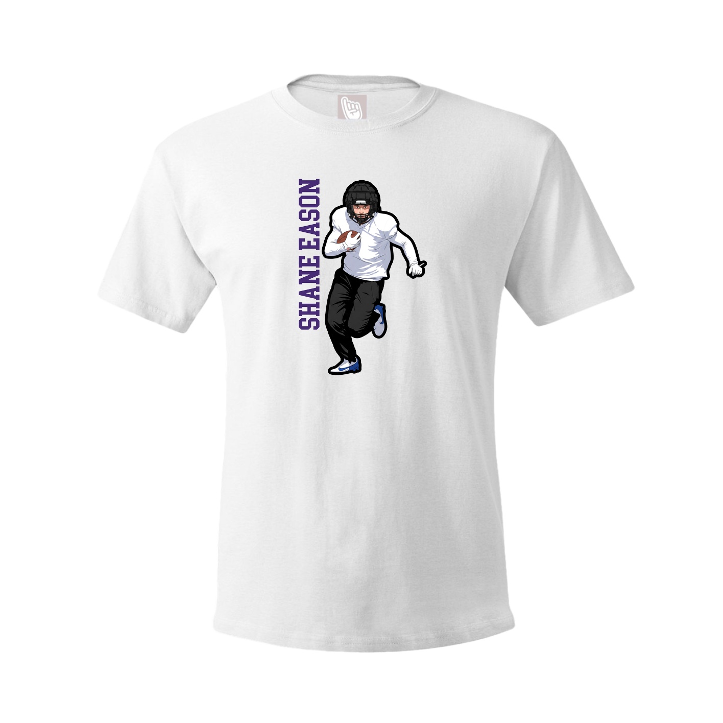 Tee — Name Vertical in White