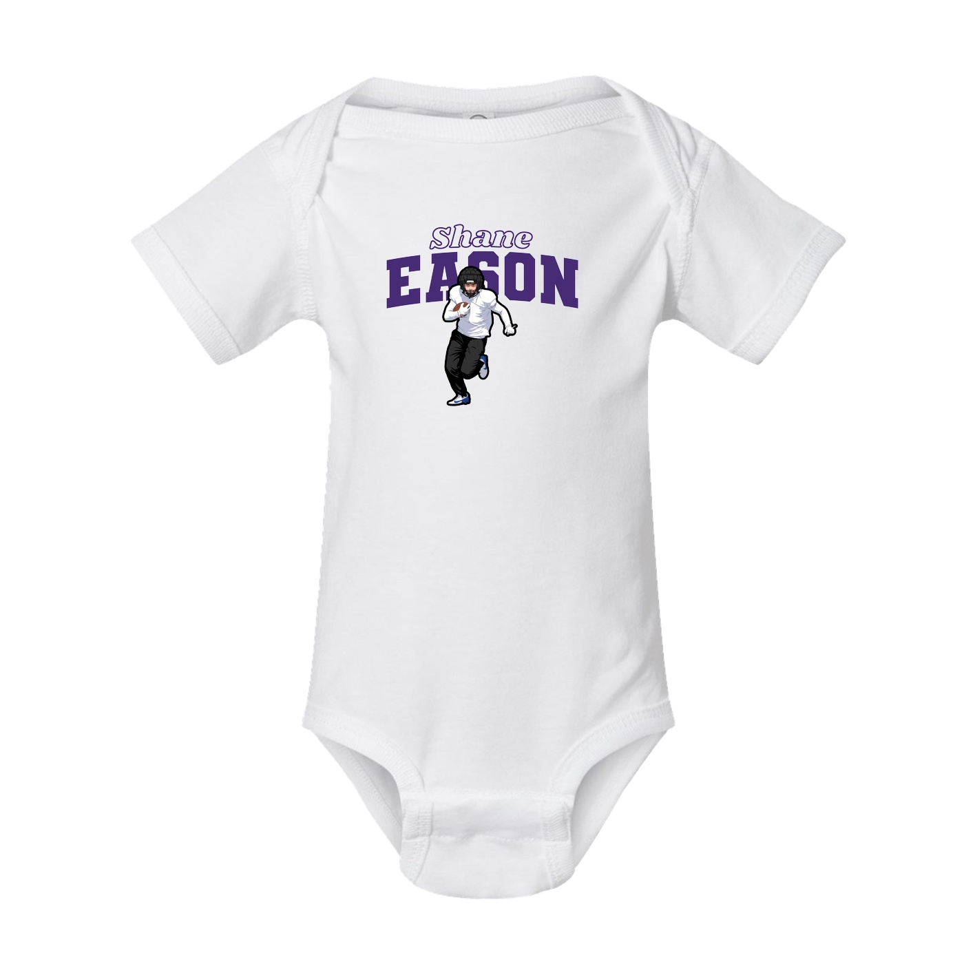 Baby Onesie — Name Arch in White