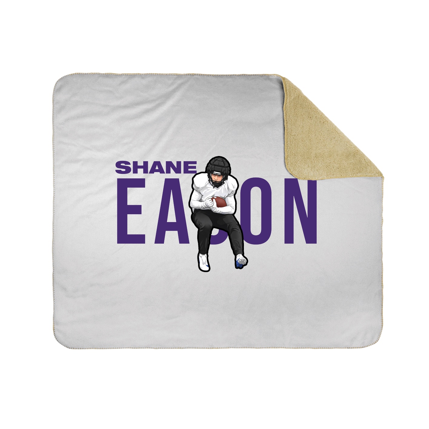 Throw Blanket — Player Name in White